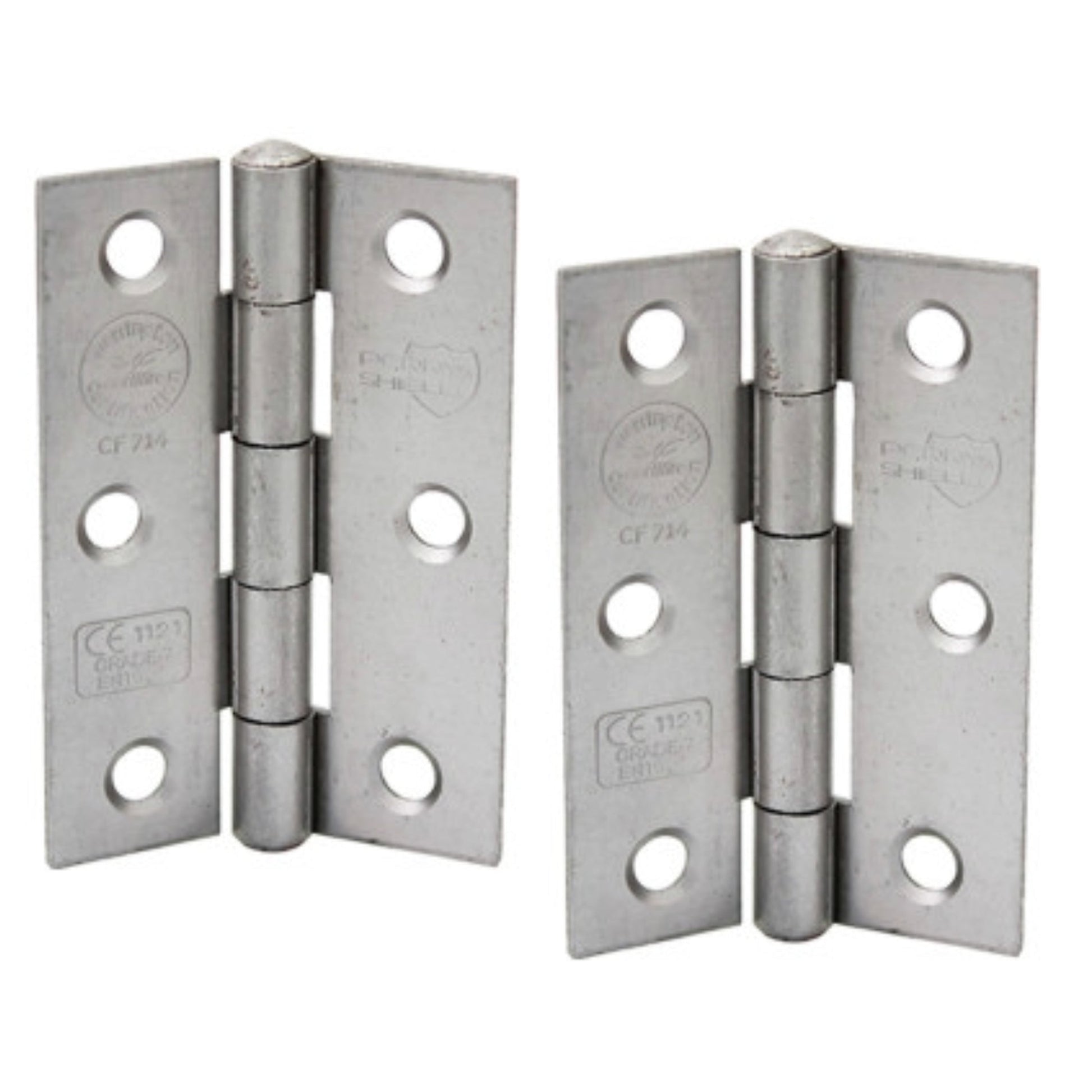 Marketplace JPG companion for Perry Shield Grade CE7 Self Colour 3" Certifire Fire Door Butt Hinge with Spun Pin - FD60 (No Screws) - 75mm