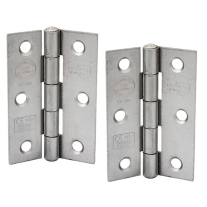 Marketplace JPG companion for Perry Shield Grade CE7 Satin Chrome 3" Certifire Fire Door Butt Hinge with Spun Pin - FD60 (No Screws) - 75mm