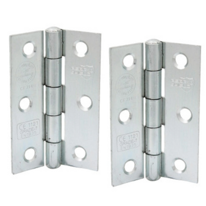 Charnière de porte coupe-feu Perry Shield en zinc de qualité CE7, 7,6 cm (3 po), Certifire, avec axe fileté - FD60 (sans vis)