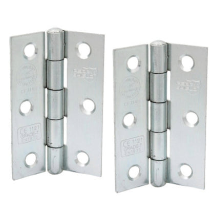 Marketplace JPG companion for Perry Shield Grade CE7 Zinc 3" Certifire Fire Door Butt Hinge with Spun Pin - FD60 (No Screws) - 75mm