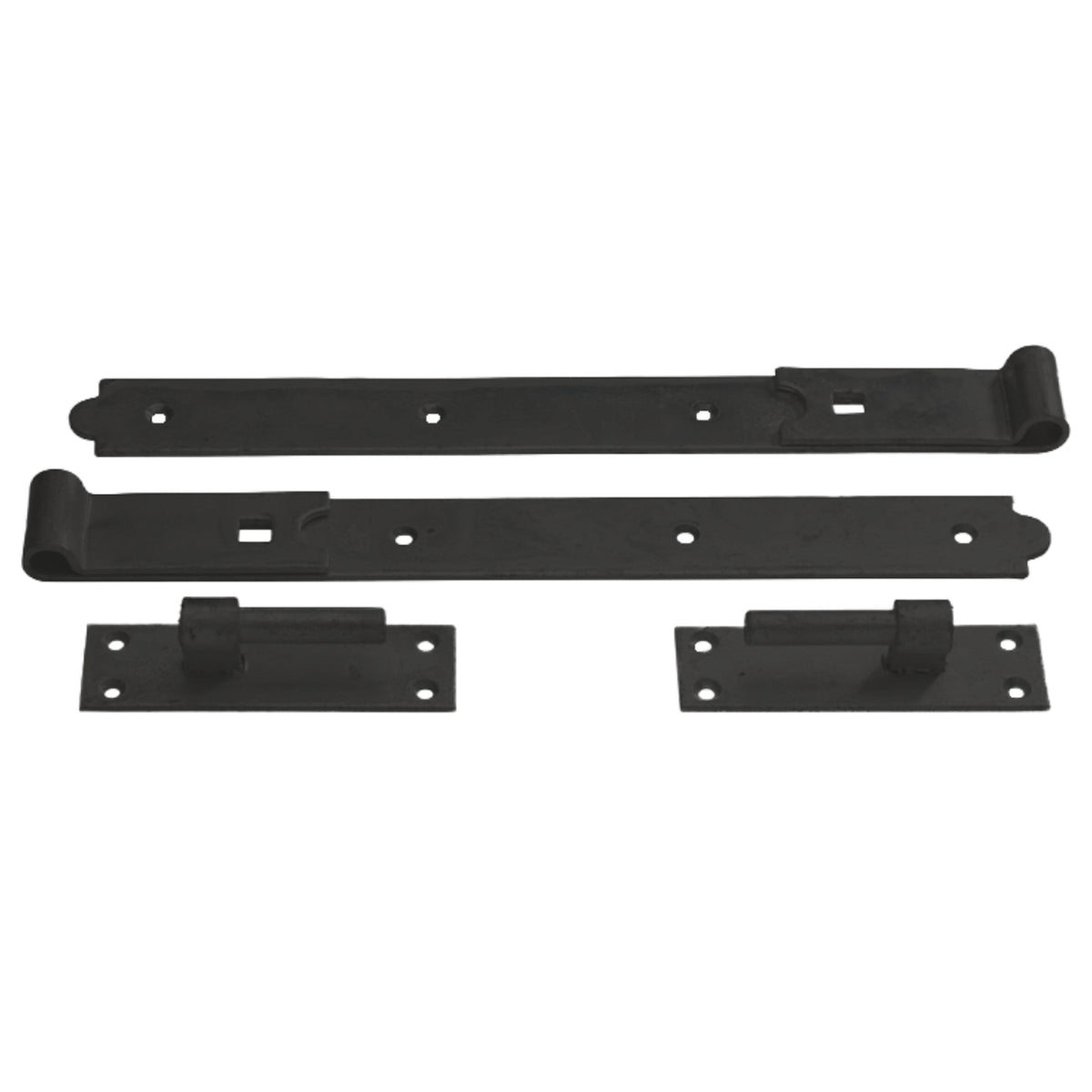 Marketplace JPG companion for Hook and Band Gate & Garage Hinges 8"-36" Straight Epoxy Black Pair