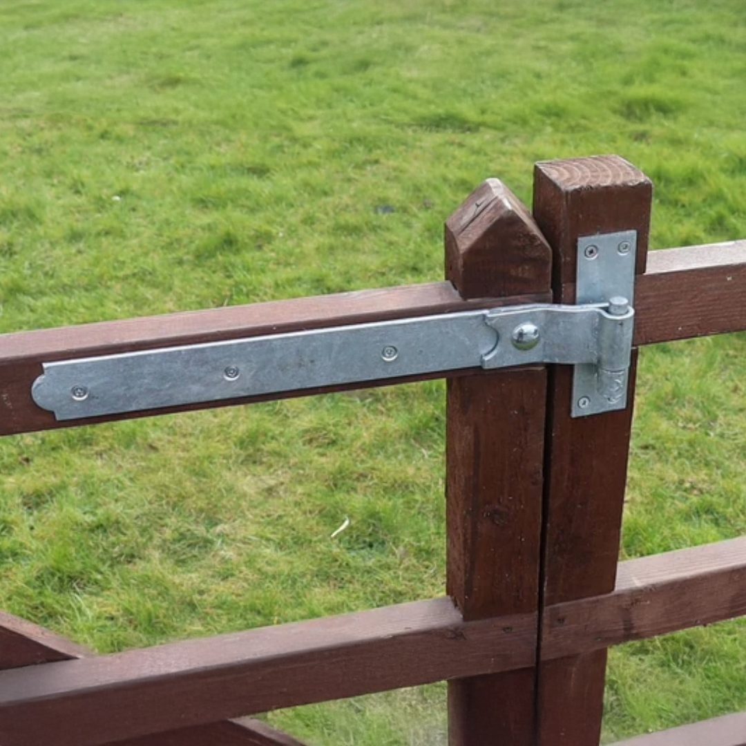 2 Heavy Duty Gate Hooks for Band Gate Hinge Brackets 16mm Pin Galv
