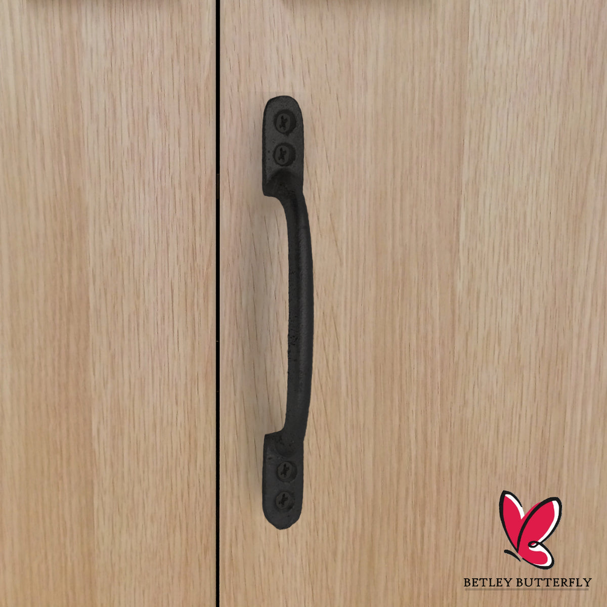 Marketplace JPG companion for Cast Iron Hot Bed Door Handles 6" 7" Black Pull Handle Gates Doors Sheds with Fixings