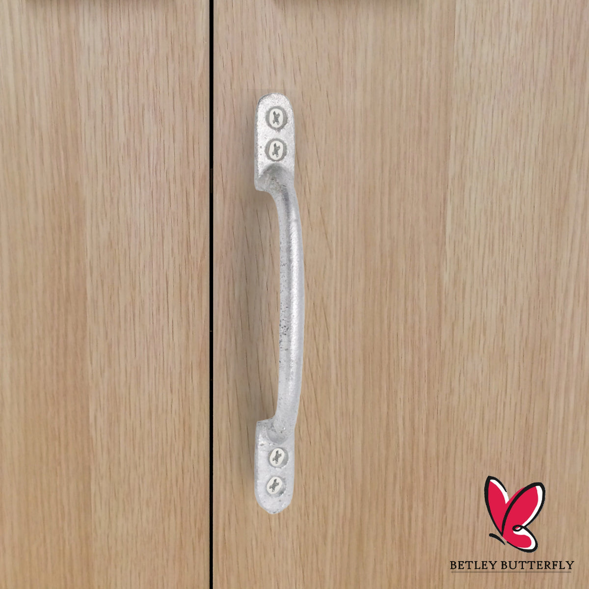 Marketplace JPG companion for Cast Iron Hot Bed Door Handles 6" 7" Galvanised Pull Handle Gates Doors Sheds with Fixings - 150mm