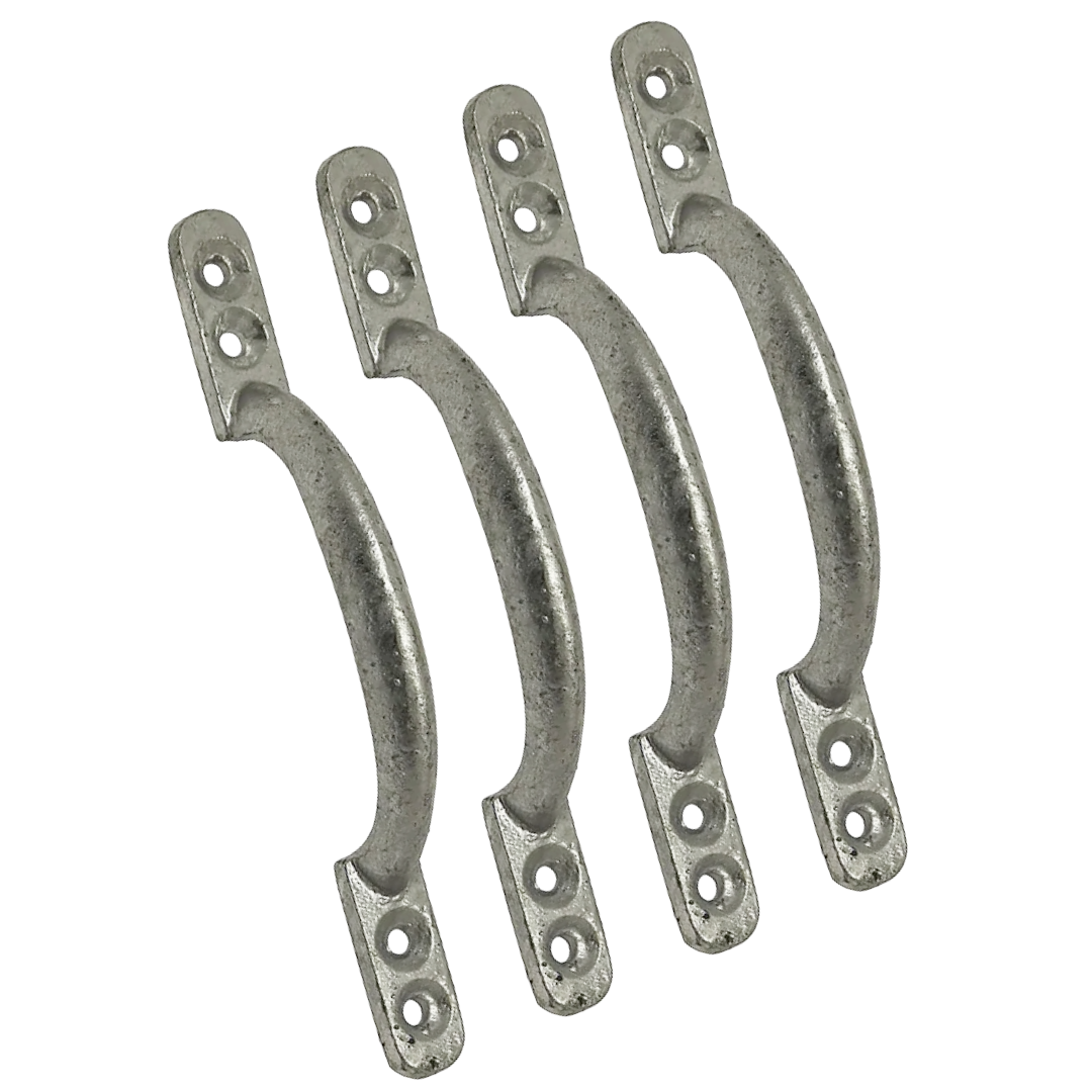Cast Iron Hot Bed Door Handles 6" 7" Galvanised Pull Handle Gates Doors Sheds with Fixings