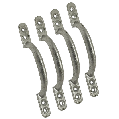 Cast Iron Hot Bed Door Handles 6" 7" Galvanised Pull Handle Gates Doors Sheds with Fixings