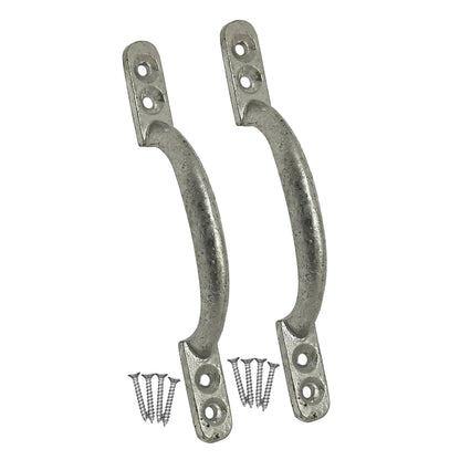 Marketplace JPG companion for Cast Iron Hot Bed Door Handles 6" 7" Galvanised Pull Handle Gates Doors Sheds with Fixings - 150mm