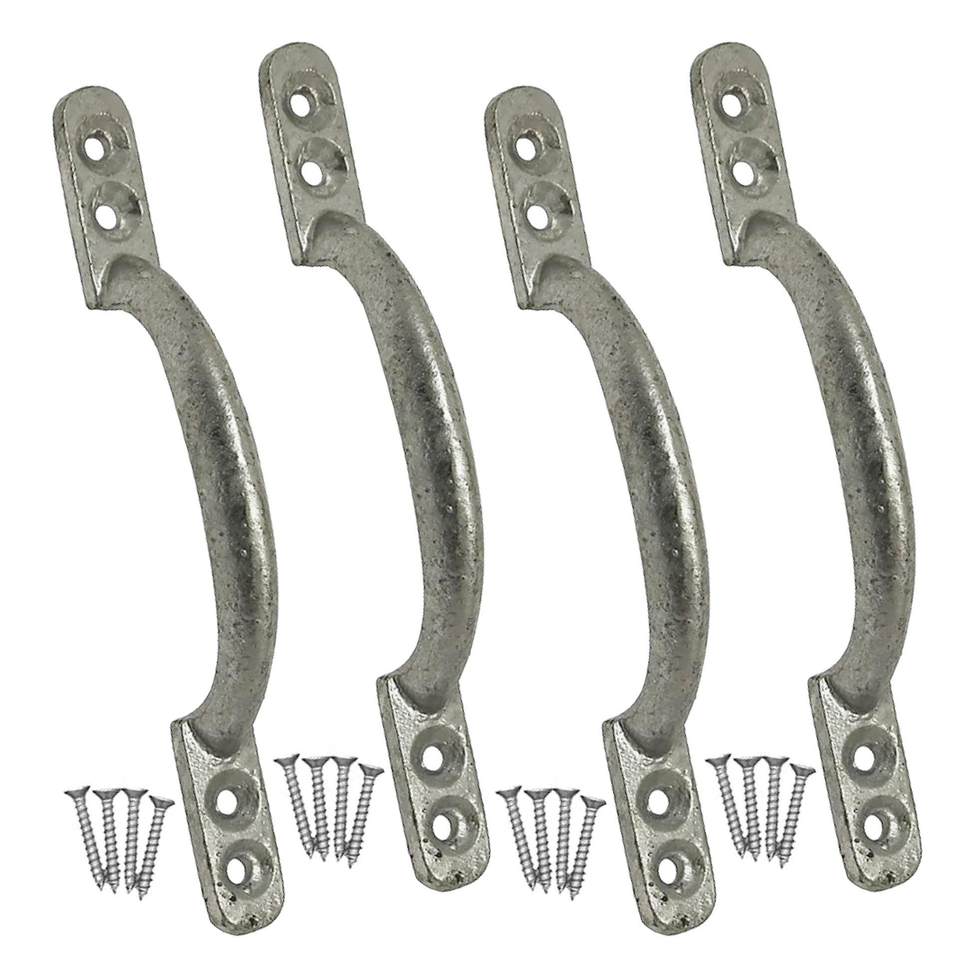 Marketplace JPG companion for Cast Iron Hot Bed Door Handles 6" 7" Galvanised Pull Handle Gates Doors Sheds with Fixings - 150mm