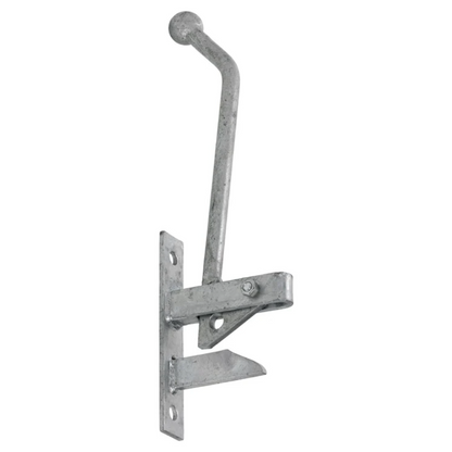 Hunting Type Self-Locking Auto Gate Catch Kit with Cranked Striker Galvanised