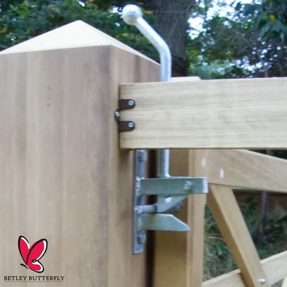 Hunting Type Self-Locking Auto Gate Catch Kit with Cranked Striker Galvanised