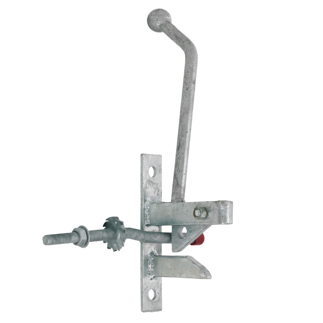 Hunting Type Self-Locking Auto Gate Catch Kit with Cranked Striker Galvanised