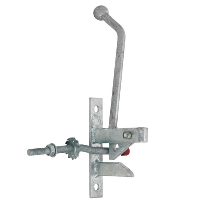 Hunting Type Self-Locking Auto Gate Catch Kit with Cranked Striker Galvanised