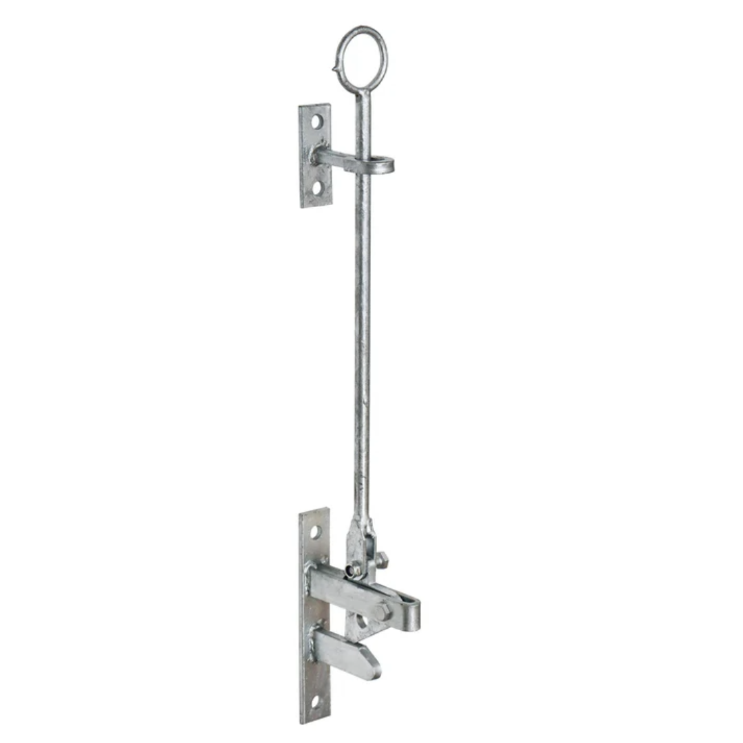 Hunting Lift Gate Catch Self-Locking Auto Latch Kit with Cranked Striker Galvanised