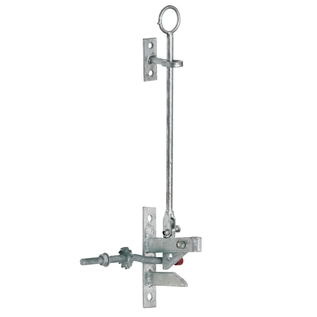 Hunting Lift Gate Catch Self-Locking Auto Latch Kit with Cranked Striker Galvanised