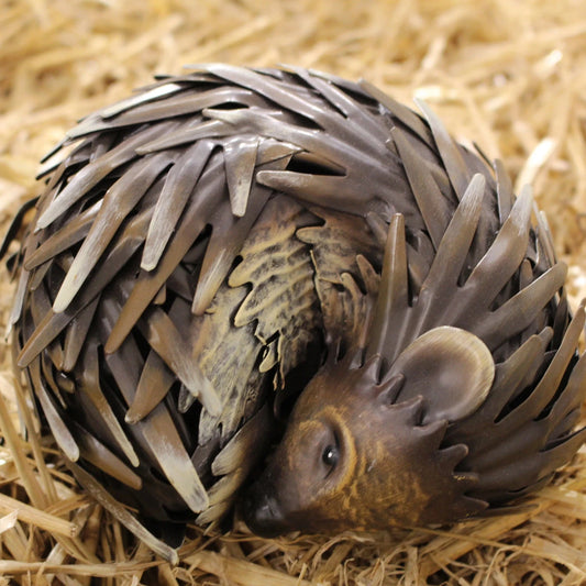 Metal Woodland Sleeping Hedgehog