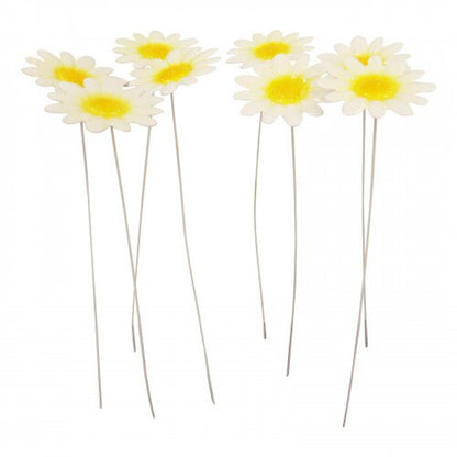 Metal Flower Garden Stakes Poppy Daisy Forget-Me-Not - 34cm