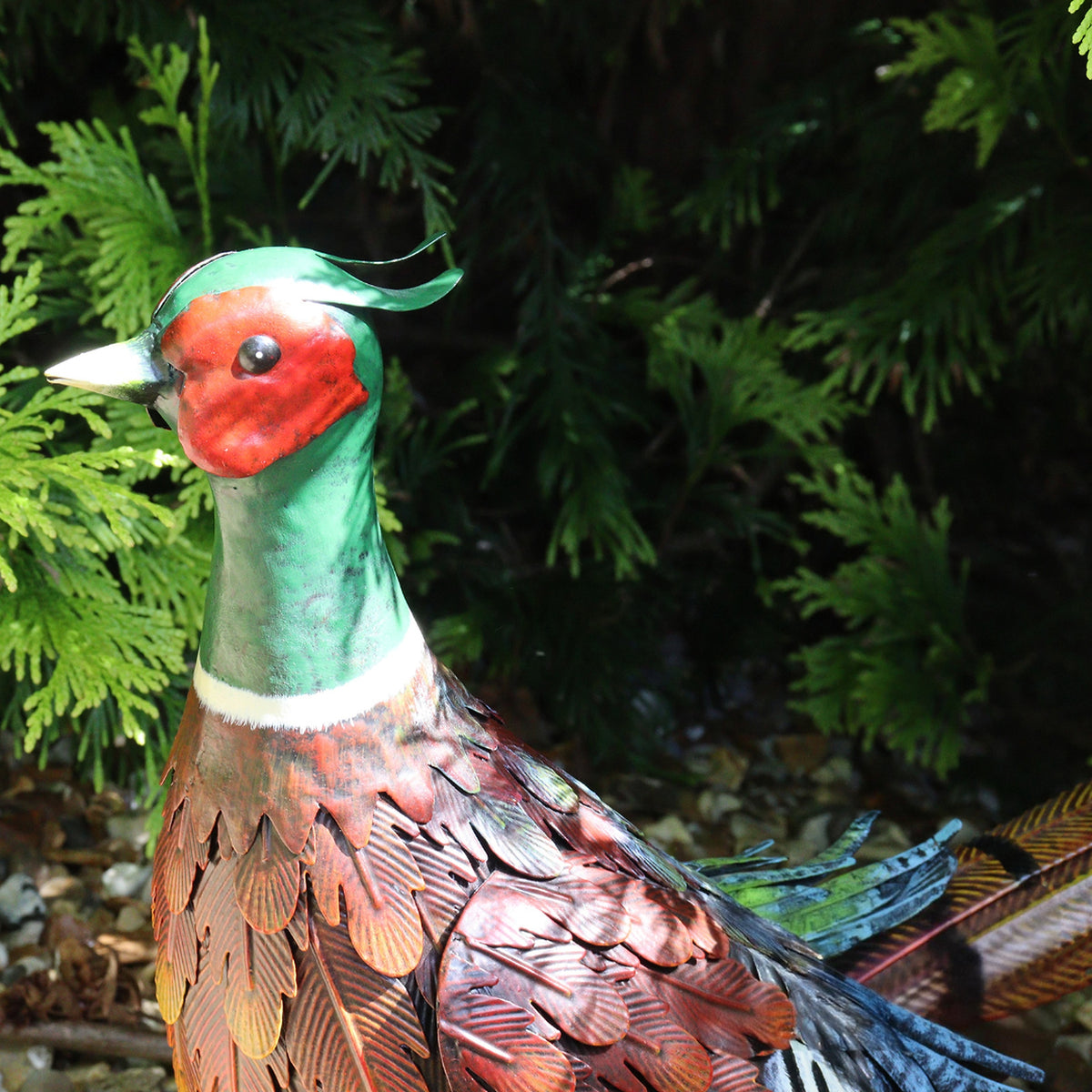 Tesco JPG version for Metal Ring-Necked Pheasant Garden Ornament - 50cm x 15cm x 40cm