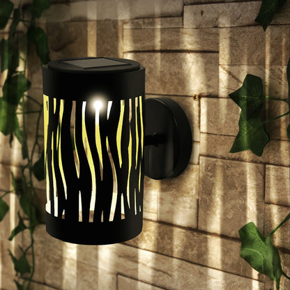 Tesco JPG version for Wave Wall Mounted Solar Light Metal Garden LED Wall Lights - 15.5cm x 9.5cm x 13.5cm