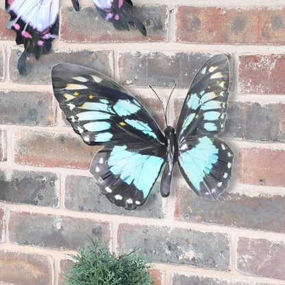 Tesco JPG version for Large Metal Butterfly Cyan Blue - 35cm x 25cm