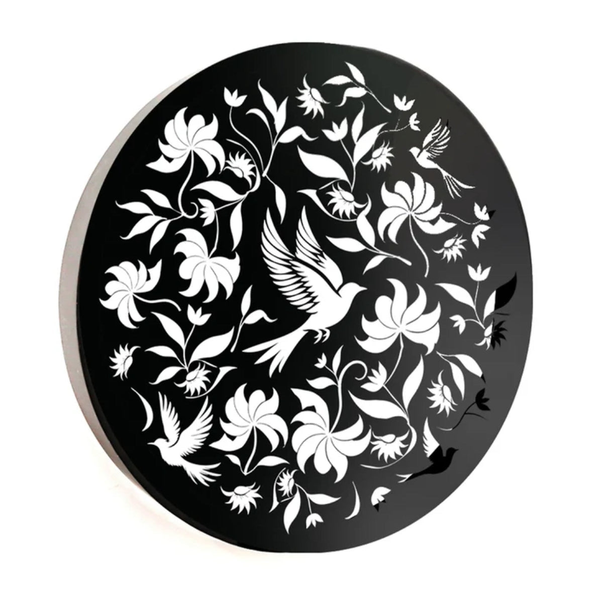 Marketplace JPG companion for Round Birds Solar Wall Panel Metal LED Garden Decor - 40cm x 40cm x 5cm