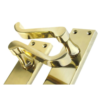 Marketplace JPG companion for Door Handles Scroll Lever Internal Latch - Brass 150 X 40mm - 152mm X 43mm