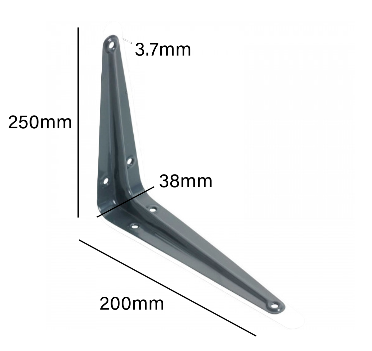 London Shelf Brackets Grey - Pack of 10