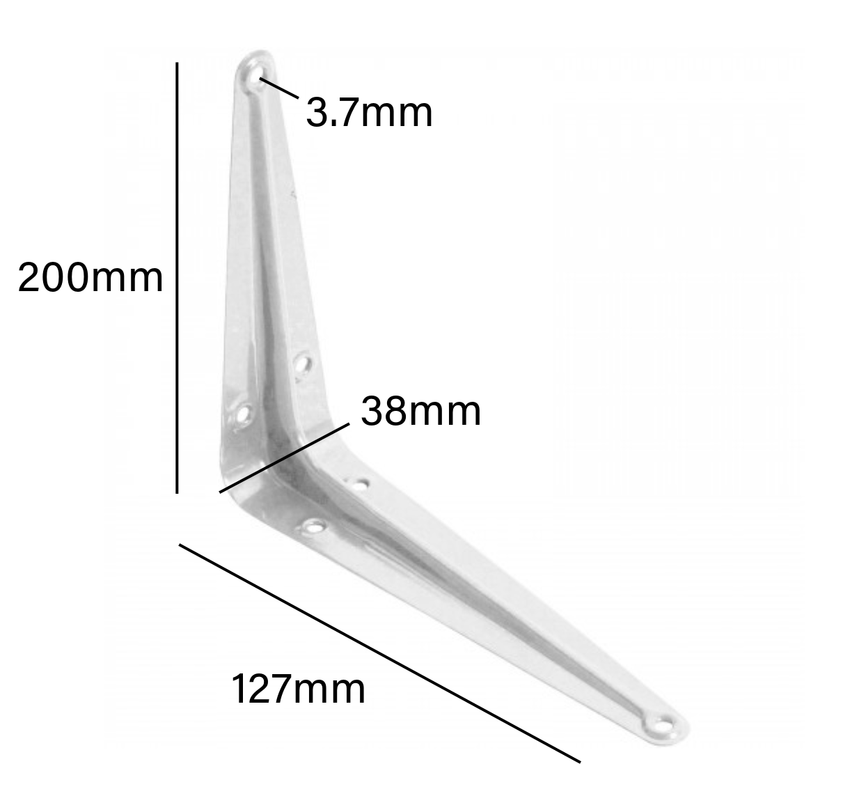 London Shelf Brackets White - Pack of 10