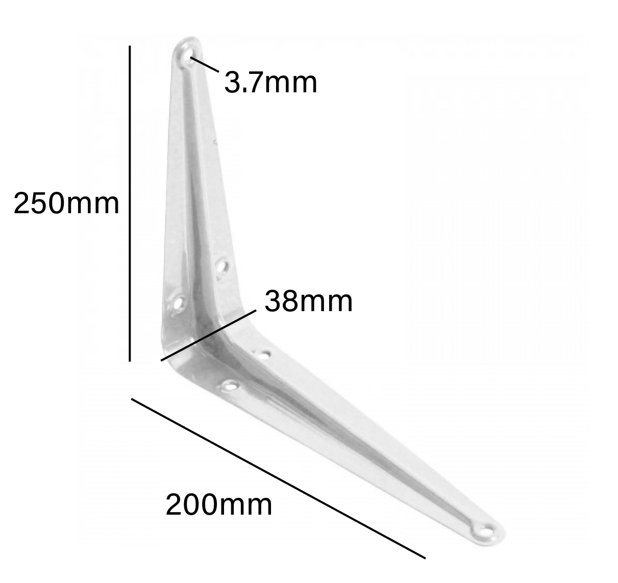 London Shelf Brackets White - Pack of 10