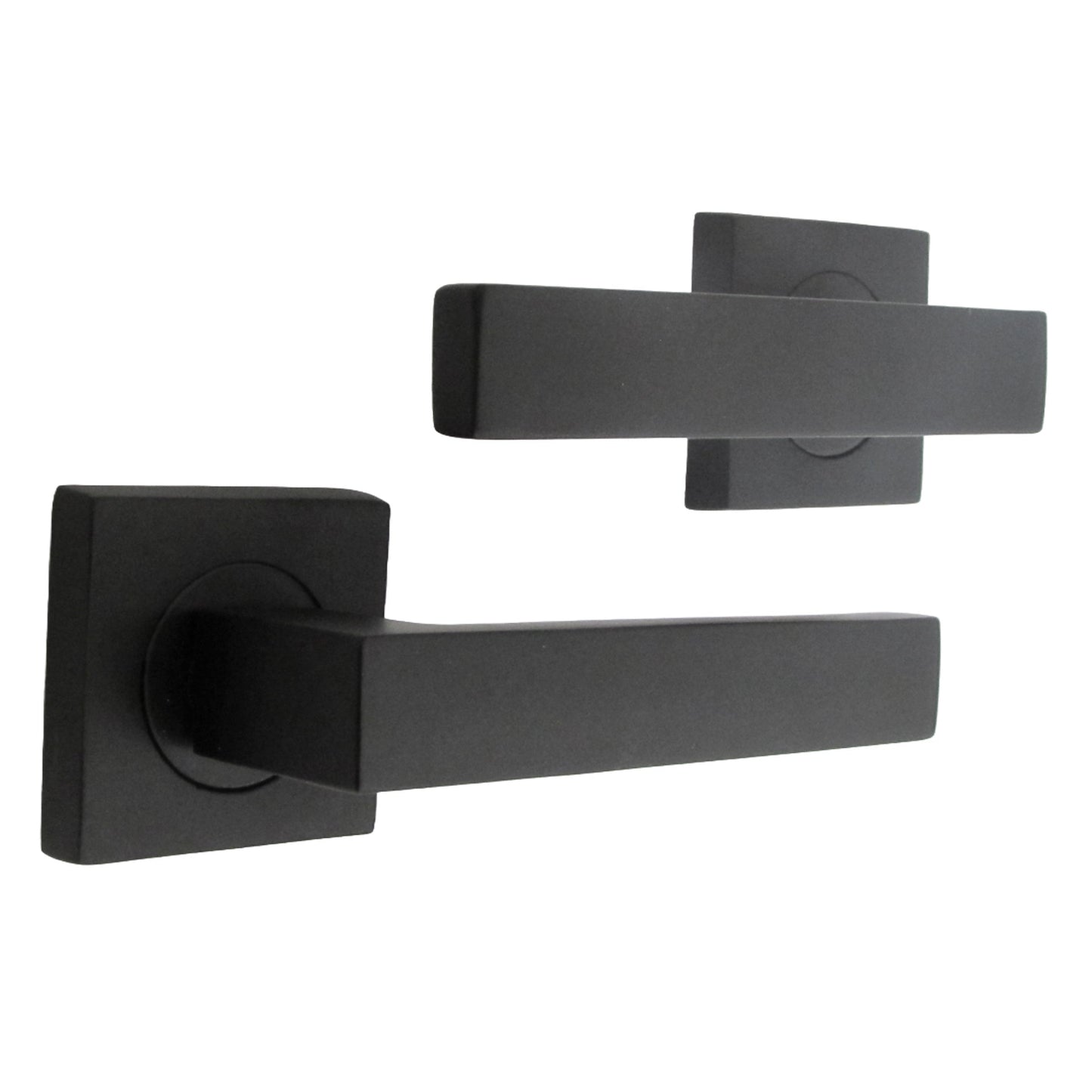 Marketplace JPG companion for Cafri Door Handle Matt Black Rectangular Lever on Square Rose Internal Latch Door Handles