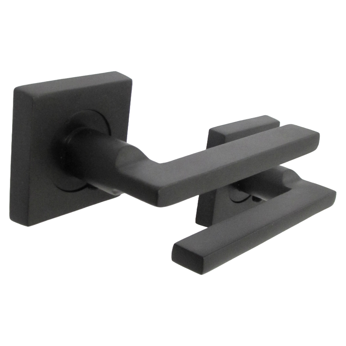 Marketplace JPG companion for UNO Door Handle Matt Black Lever on Square Rose Internal Latch Wooden Door Handles