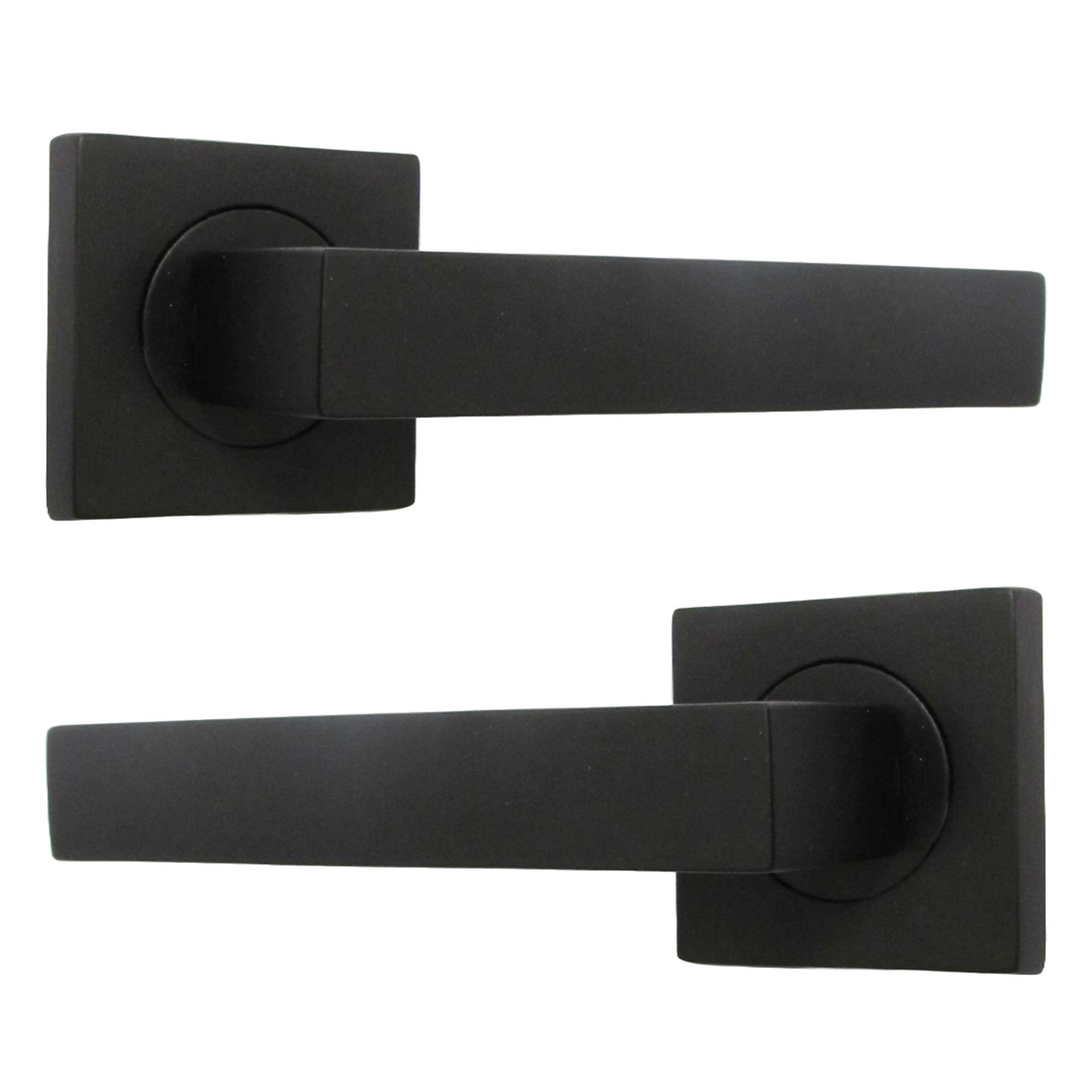 Marketplace JPG companion for Cafri Door Handle Matt Black Rectangular Lever on Square Rose Internal Latch Door Handles