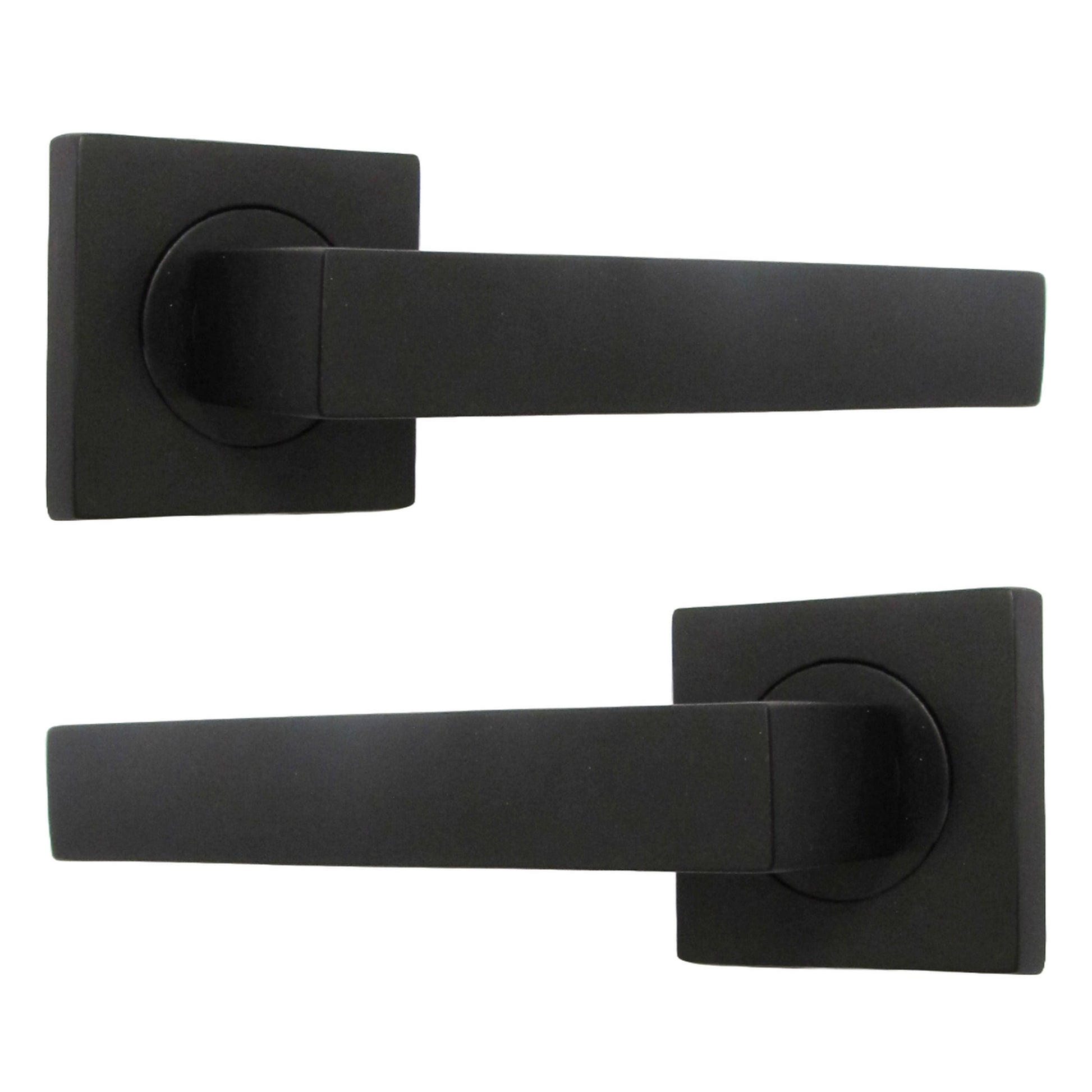 Marketplace JPG companion for Cafri Door Handle Matt Black Rectangular Lever on Square Rose Internal Latch Door Handles