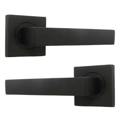 Marketplace JPG companion for Cafri Door Handle Matt Black Rectangular Lever on Square Rose Internal Latch Door Handles
