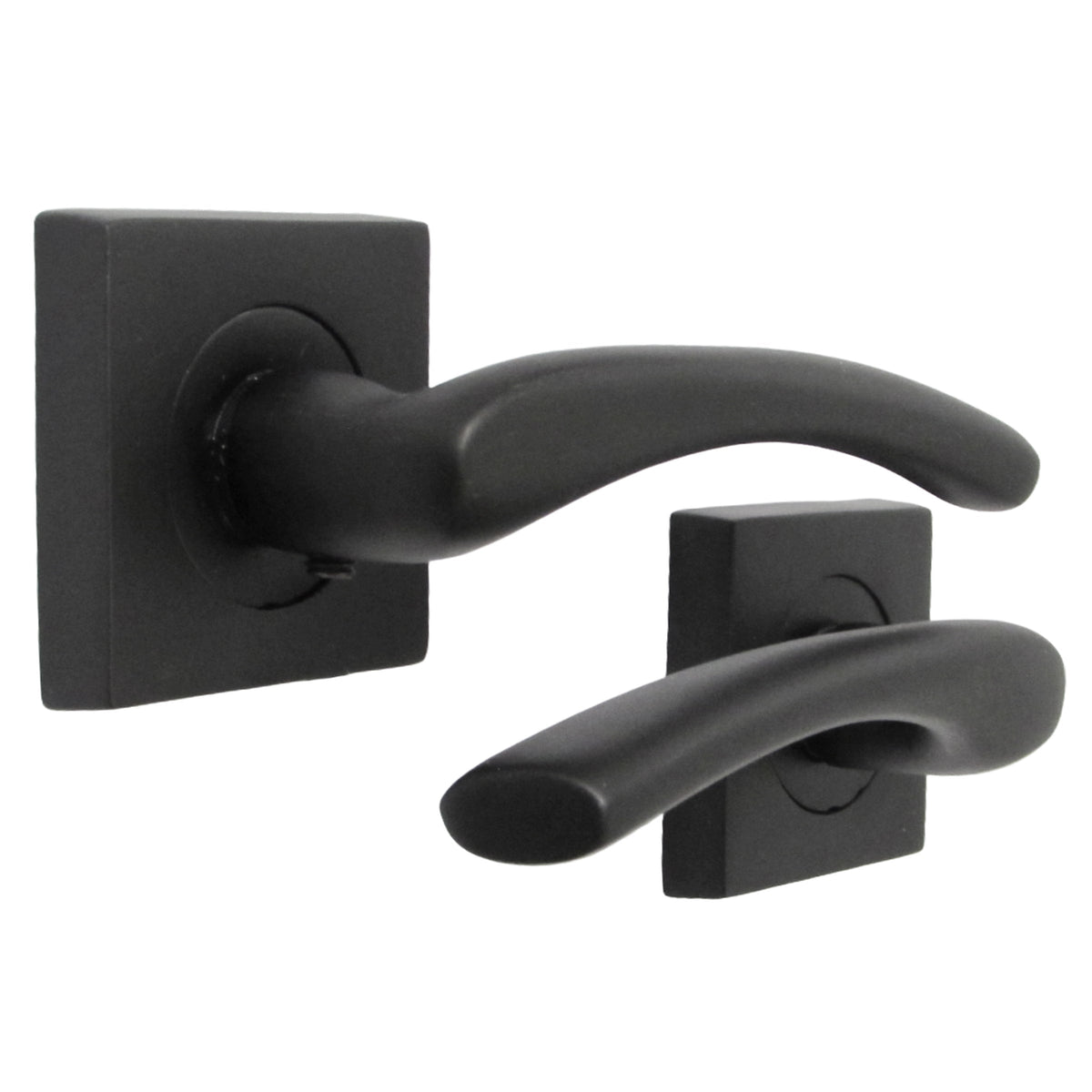 Marketplace JPG companion for Zena Door Handle Matt Black Lever on Square Rose Internal Handles 64mm Latch