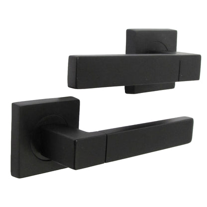 Marketplace JPG companion for Cafri Line Door Handle Matt Black Lever Square Rose Internal Handles + 64mm Latch & Hinges