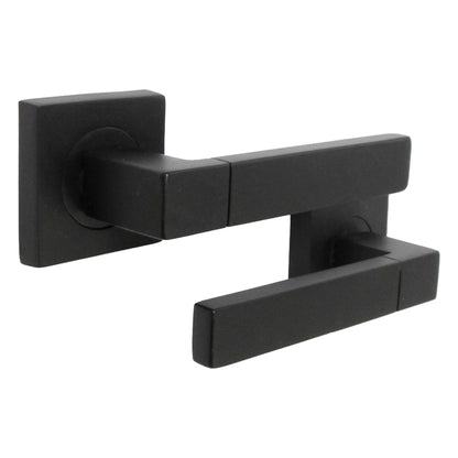Marketplace JPG companion for Cafri Line Door Handle Matt Black Lever Square Rose Internal Handles + 64mm Latch & Hinges
