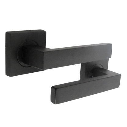 Marketplace JPG companion for Cafri Door Handle Matt Black Rectangular Lever on Square Rose Internal Latch Door Handles