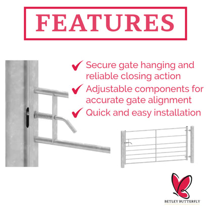 Marketplace JPG companion for Field Gate Fixing Kit for Metal Gates 19mm Adjustable Gate Eyes with 300mm Bolt