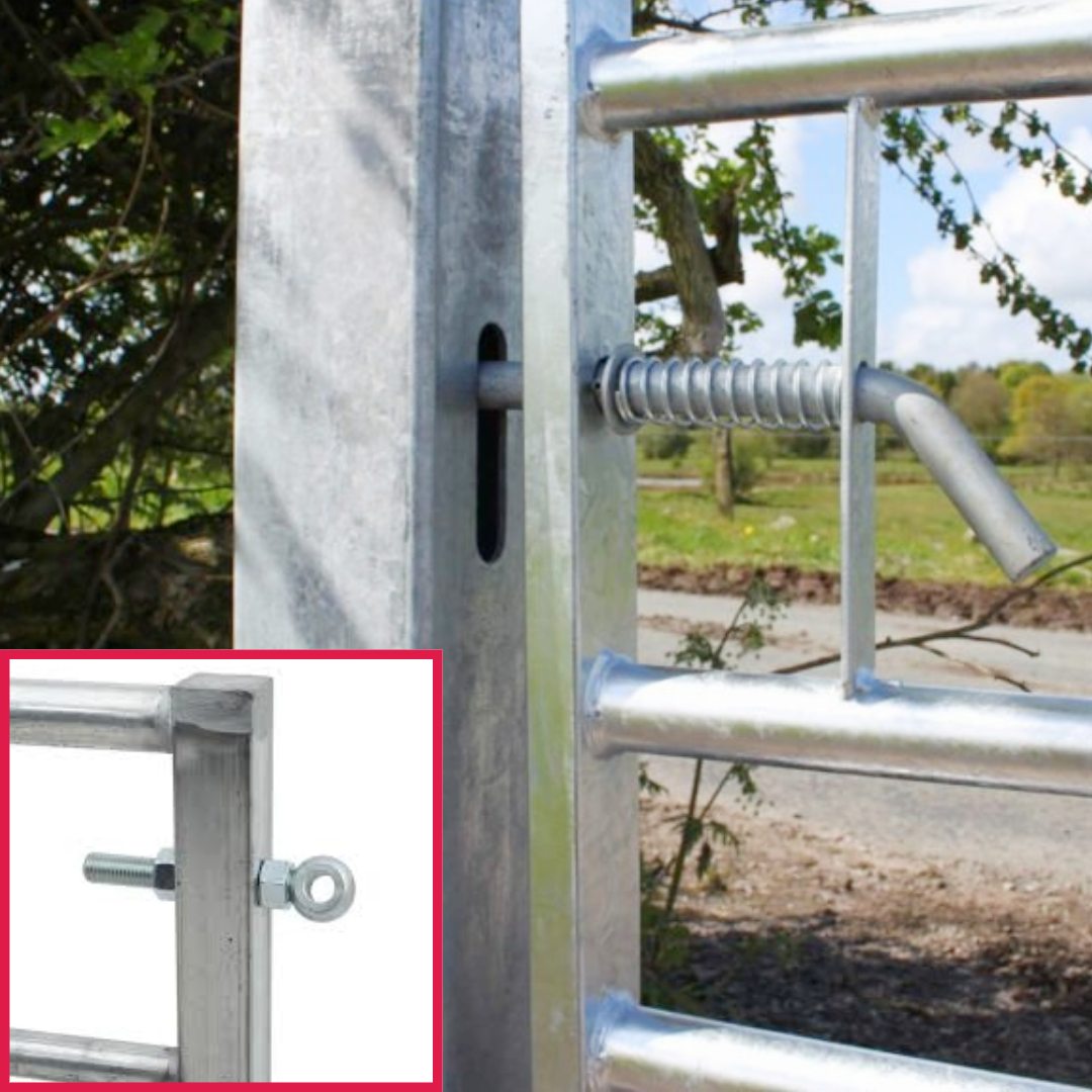 Field Gate Fixing Kit for Metal Gates 19mm Adjustable Gate Eyes with 300mm Bolt