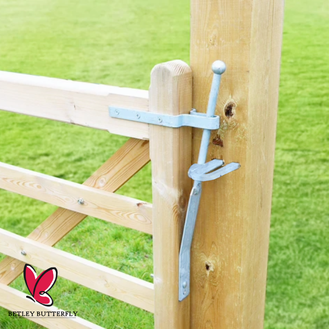 Fieldgate Spring Fastener Set Galvanised 610mm Latch for Gates with Fixings