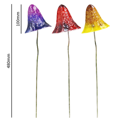 Enchanted Metal Mushroom Garden Stakes