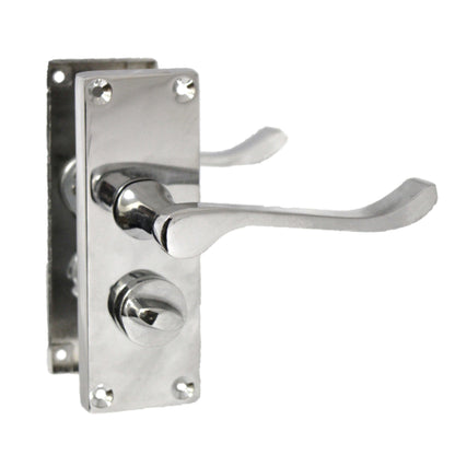 Marketplace JPG companion for Door Handles Scroll Bathroom WC Privacy Lock - Chrome 118 X 40mm