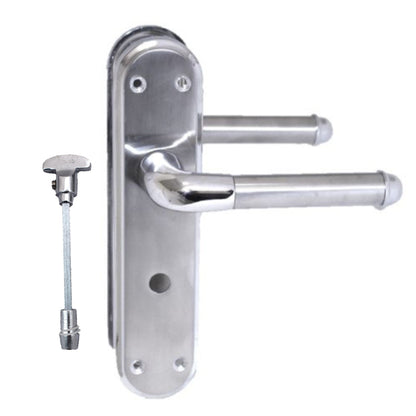 Marketplace JPG companion for Marina Door Handle Two Tone Bathroom Lock Lever - Chrome and Satin