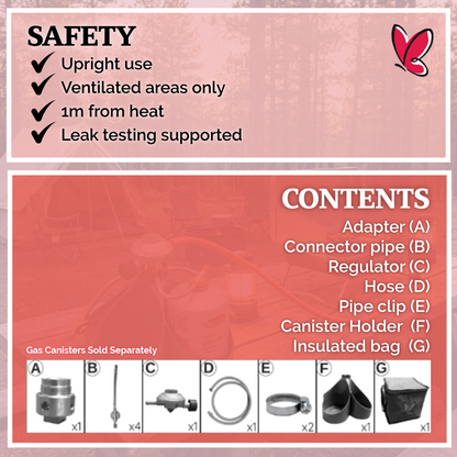 4 Canister Fuel Pack - Portable Multi-Gas Power System for Camping Outdoor BBQ