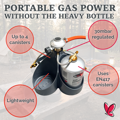 4 Canister Fuel Pack - Portable Multi-Gas Power System for Camping Outdoor BBQ