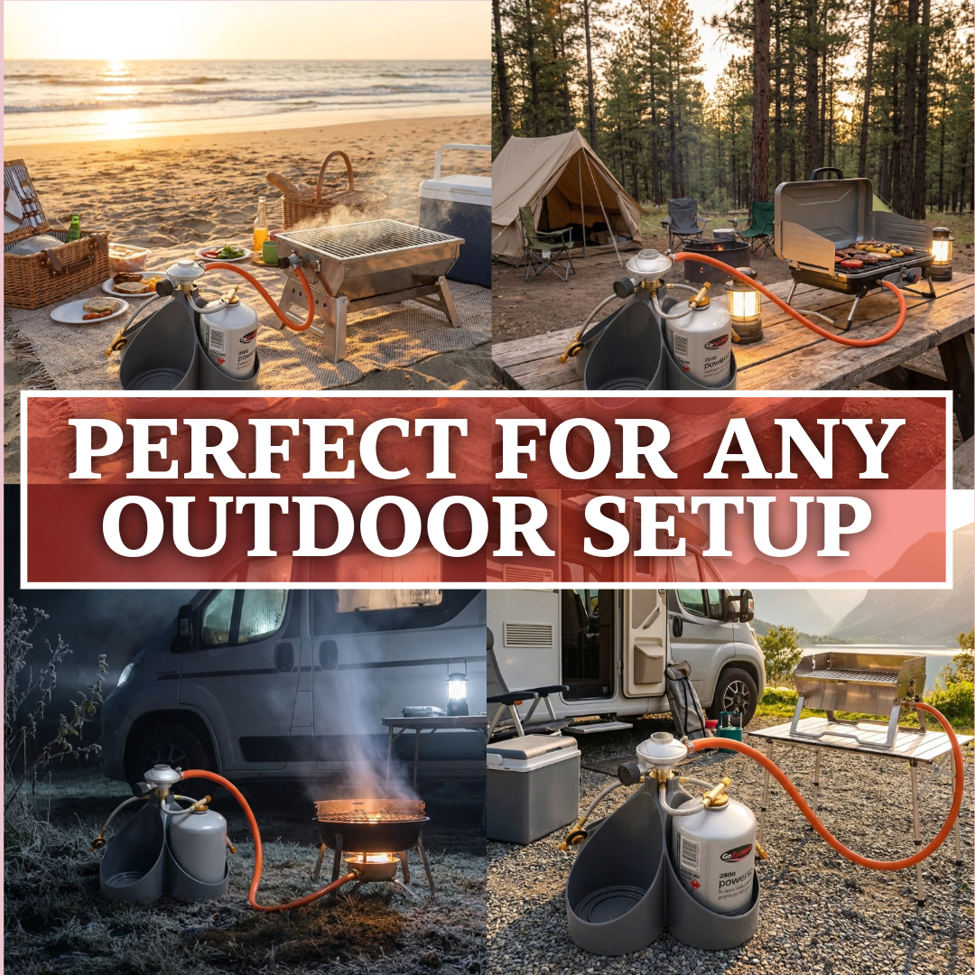 4 Canister Fuel Pack - Portable Multi-Gas Power System for Camping Outdoor BBQ