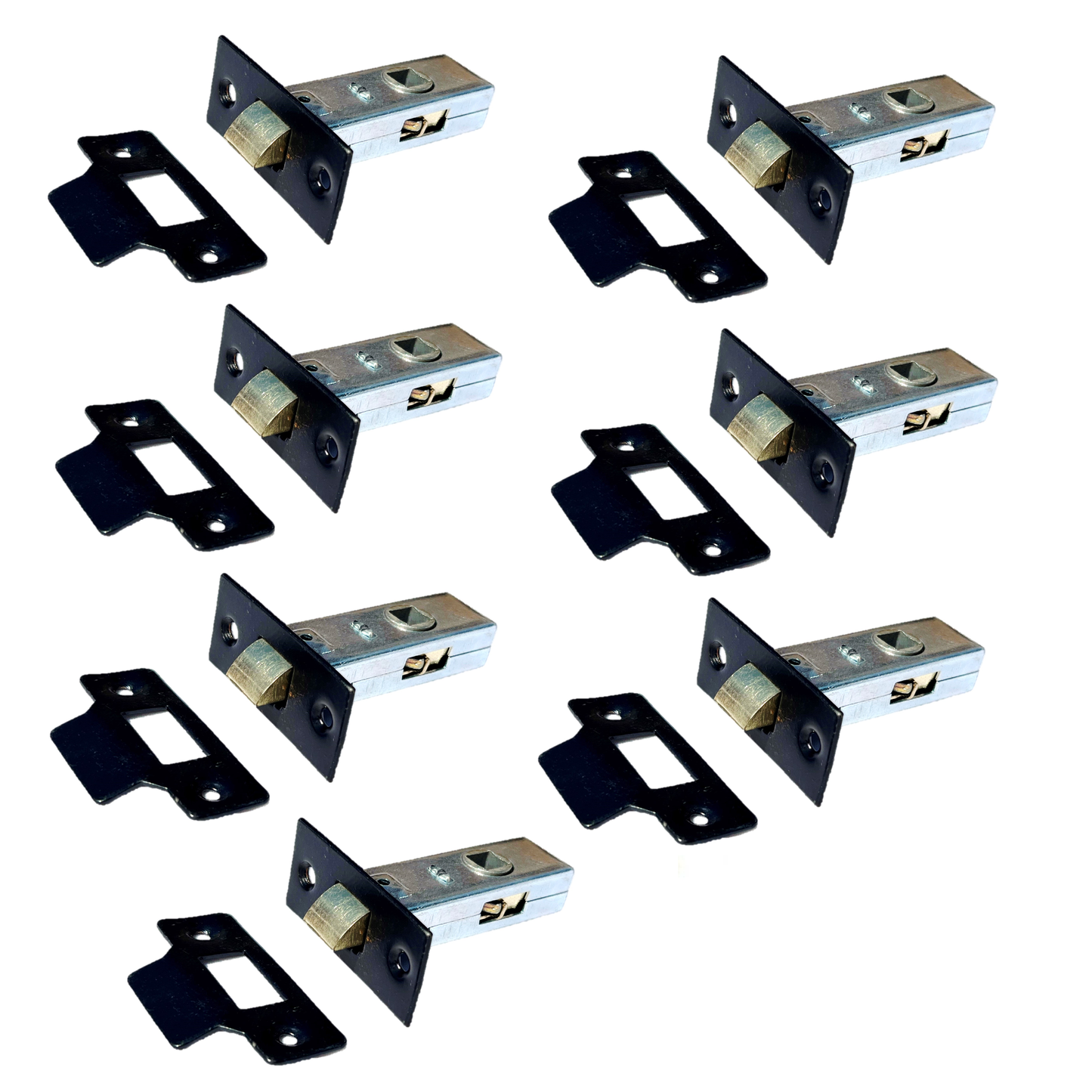 Mortice Tubular Gate Latch 2.5" 63mm Internal Door Catch Handle Black 1-10