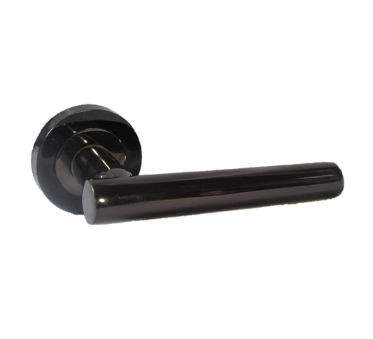 T BAR INTERNAL BLACK NICKEL DOOR HANDLES LATCH ON TUBULAR ROSE