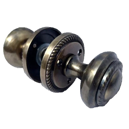 Marketplace JPG companion for Door Knobs Round Georgian Roped Mortice Knob - Antique 62mm
