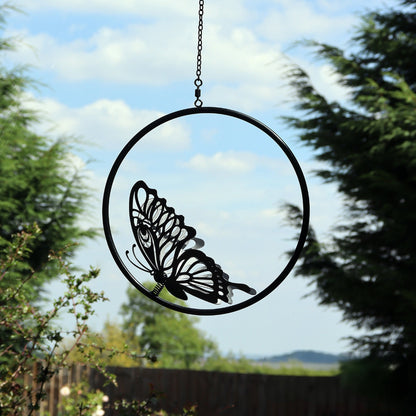 Marketplace JPG companion for Butterfly Hanging Silhouette Spinner - 3D Metal - 28cm x 28cm